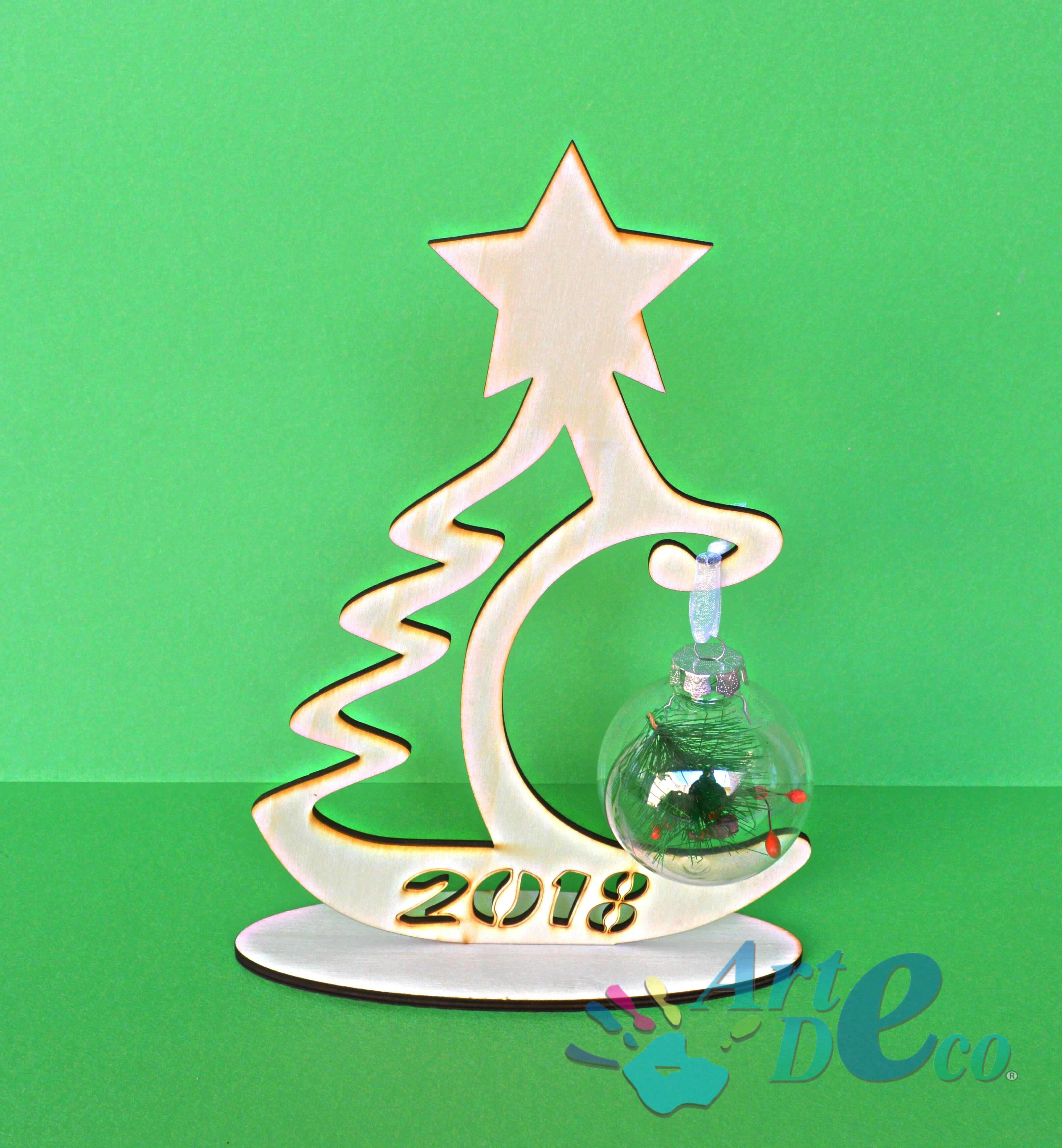 Sagome Natalizie Stand Per Sfere Albero In Legno Mod 1