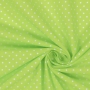 tessuto_cotone_patchwork_verde_pois_bianchi